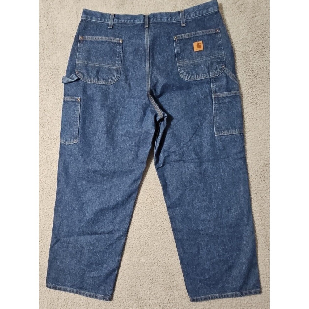 Carhartt Jeans Mens Size‎ 40 x 30 Blue Double Knee Logger Medium Wash Denim Y2K - Picture 2 of 5